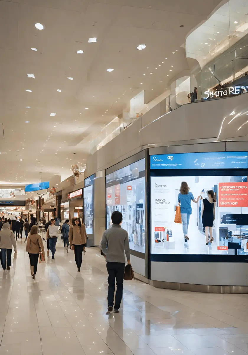 Android Signage Content Creation on Digital Display in Shopping Mall