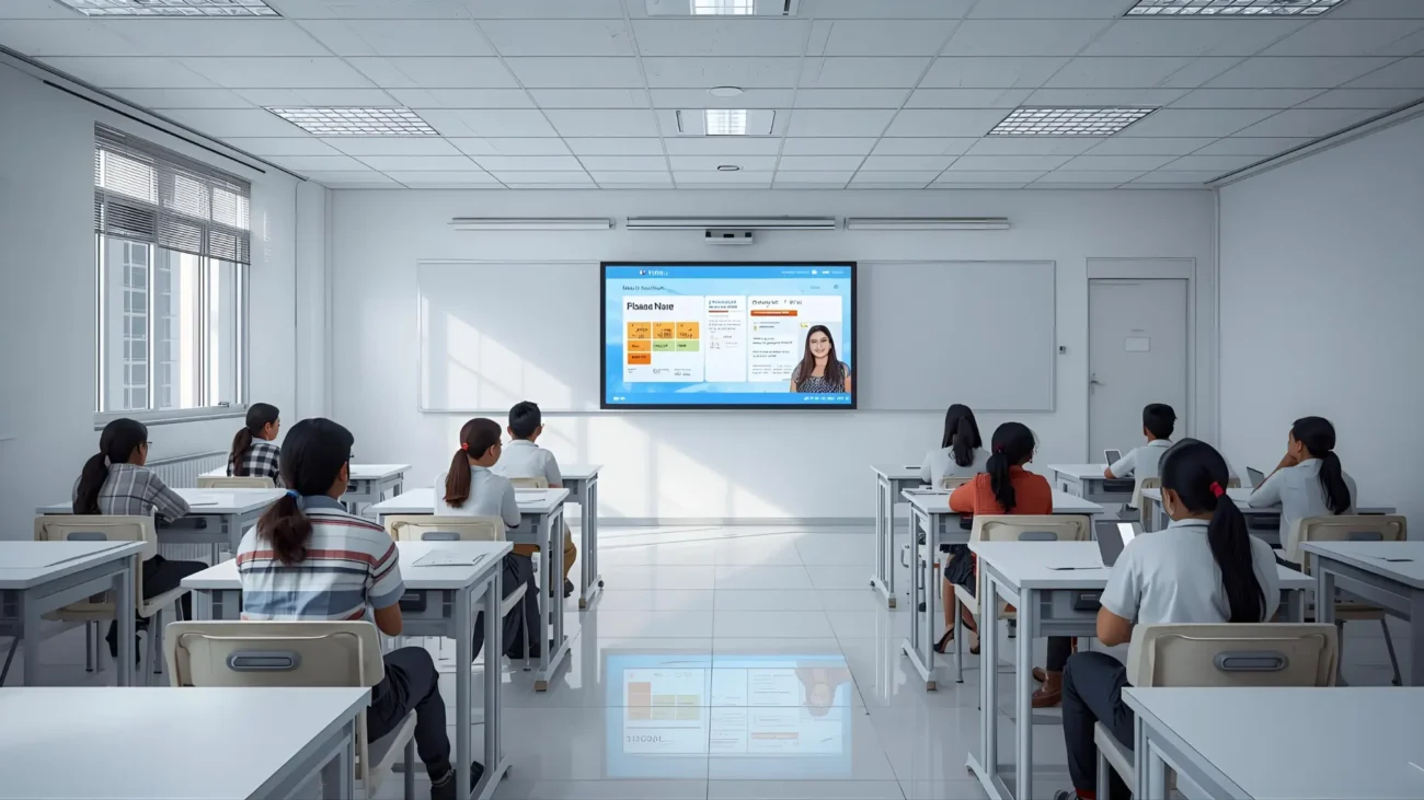 digital signage screen for school board